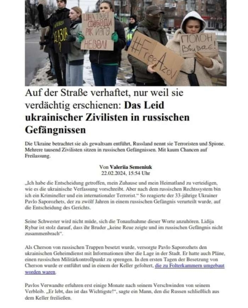 Дружини і матері викрадених росіянами об'єдналися в громадське об'єднання «Цивільні в полоні» і проводять акції в Україні та за її межами 1