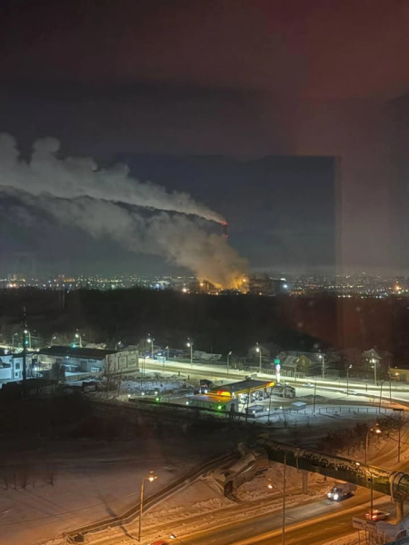 Орловська ТЕЦ у рф знову під ударом: спалахнула пожежа