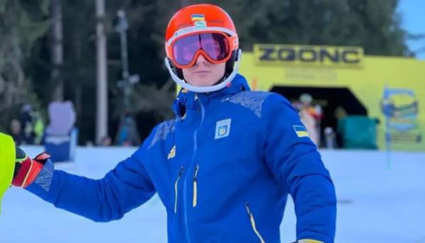 Шеп’юк, лижний ас, висловив підтримку Гераскевичу написом після швидкісного спуску